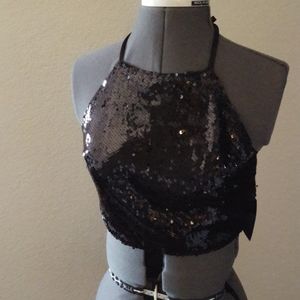 Forever 21 Sequined Halter Top.